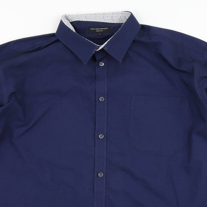 Taylor & Wright Mens Blue    Button-Up Size 17