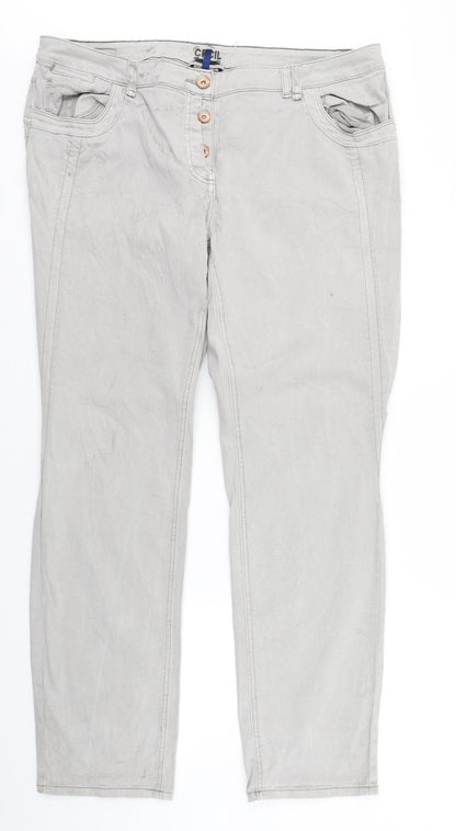 Cecil Mens Grey  Denim Straight Jeans Size 36 in L31 in