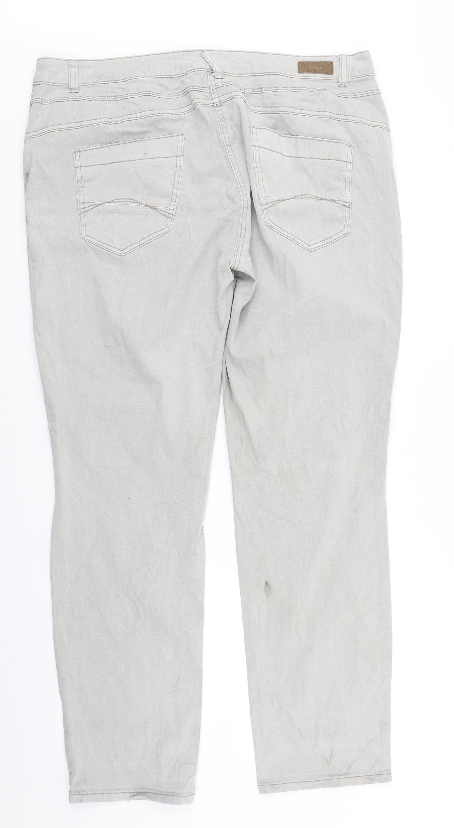 Cecil Mens Grey  Denim Straight Jeans Size 36 in L31 in