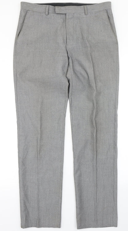 Harry Brown Mens Grey   Dress Pants Trousers Size 32 in L29 in
