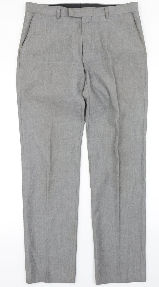 Harry Brown Mens Grey   Dress Pants Trousers Size 32 in L29 in