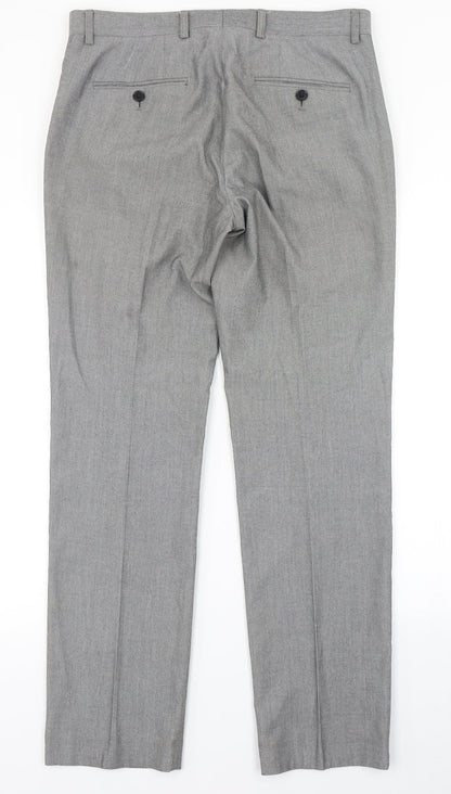 Harry Brown Mens Grey   Dress Pants Trousers Size 32 in L29 in