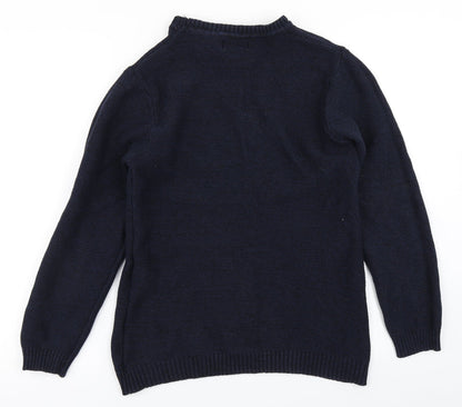 2nd Chapter Mens Blue  Knit Pullover Jumper Size S