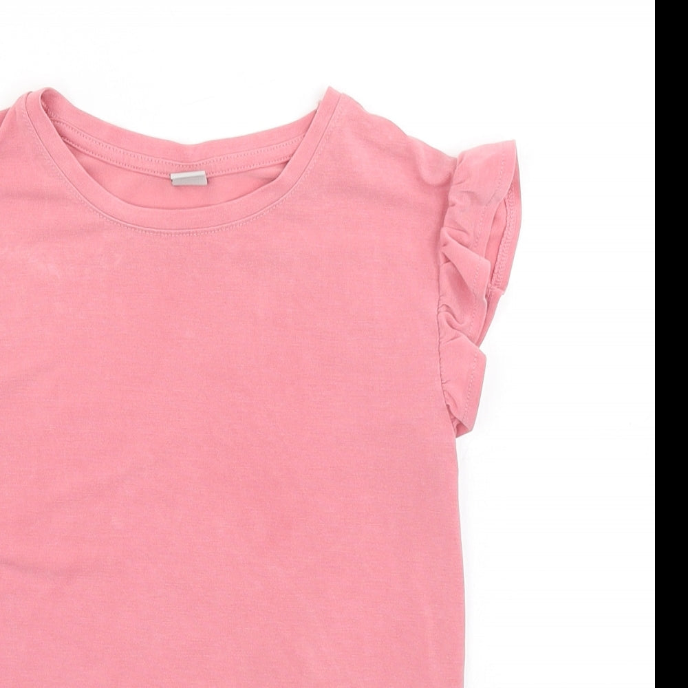 TU Girls Pink   Basic T-Shirt Size 7 Years