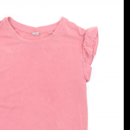 TU Girls Pink   Basic T-Shirt Size 7 Years