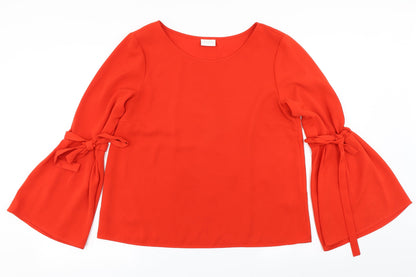 Womens UK Size L VILA Red Basic Blouse
