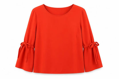 Womens UK Size L VILA Red Basic Blouse