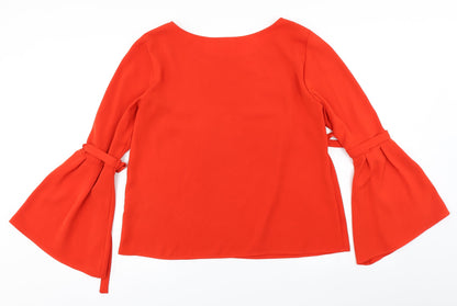 Womens UK Size L VILA Red Basic Blouse
