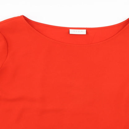 Womens UK Size L VILA Red Basic Blouse