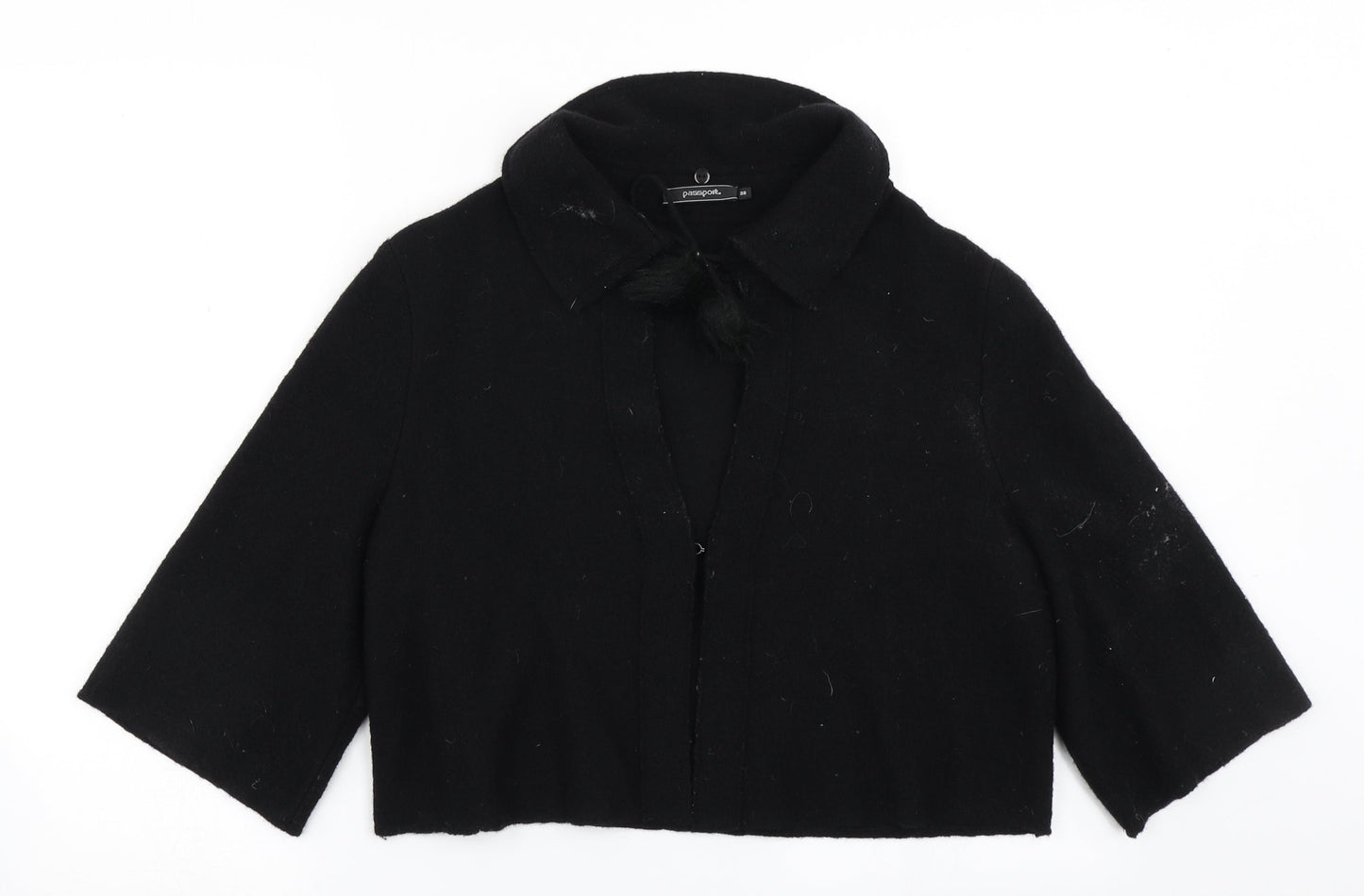 Womens UK Size 10 Passport Black Cardigan Jumper