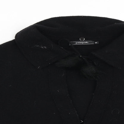 Womens UK Size 10 Passport Black Cardigan Jumper