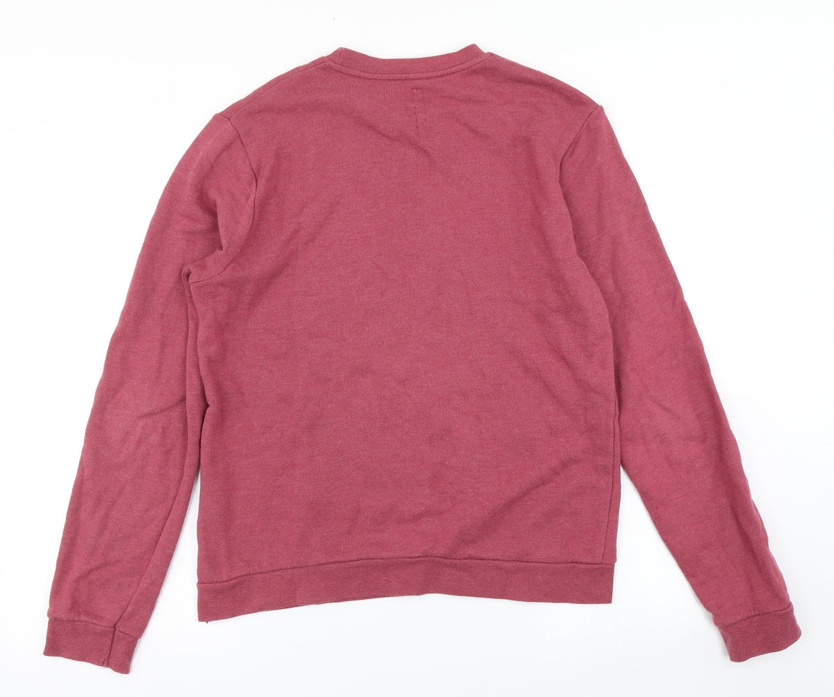 Crafted Mens Red   Pullover Sweatshirt Size S