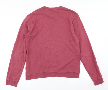 Crafted Mens Red   Pullover Sweatshirt Size S