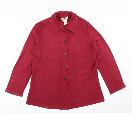 Orvis Womens Red   Basic Button-Up Size M