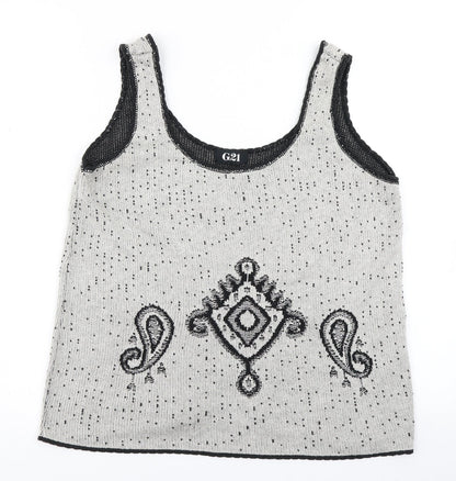 Womens UK Size 14 G21 Grey Basic Tank