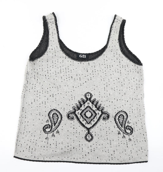 Womens UK Size 14 G21 Grey Basic Tank