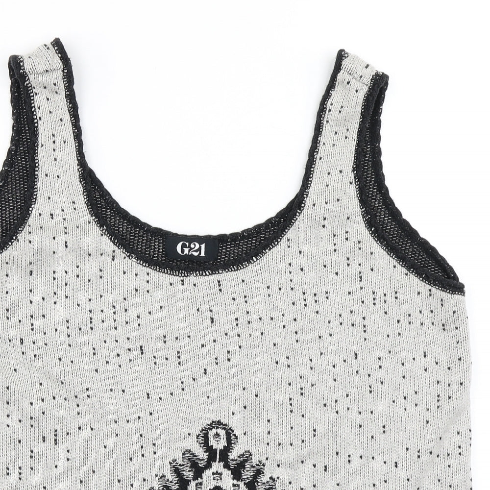 Womens UK Size 14 G21 Grey Basic Tank