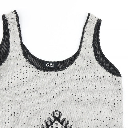 Womens UK Size 14 G21 Grey Basic Tank