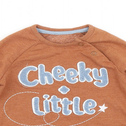 George Boys Brown   Basic T-Shirt Size 9-12 Months
