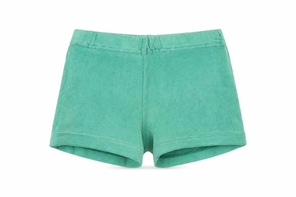 St Michael Girls Green Jersey Sweat Shorts Size 7-8 Years