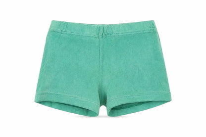 St Michael Girls Green Jersey Sweat Shorts Size 7-8 Years
