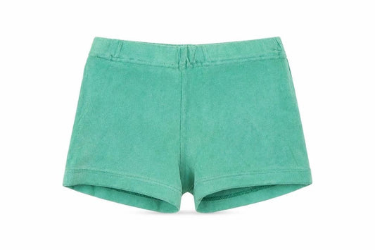 St Michael Girls Green Jersey Sweat Shorts Size 7-8 Years