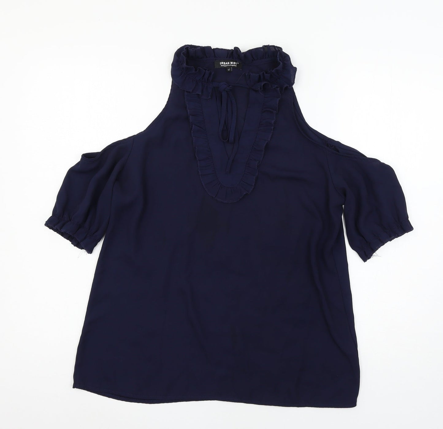 Womens UK Size 10 Urban Mist Blue Basic Blouse