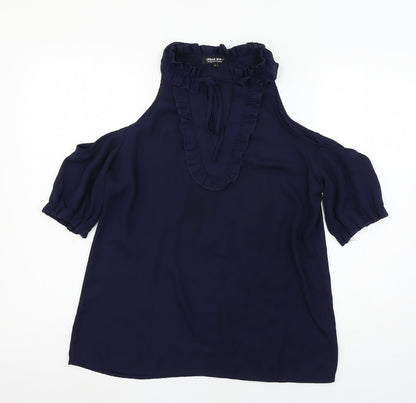 Womens UK Size 10 Urban Mist Blue Basic Blouse