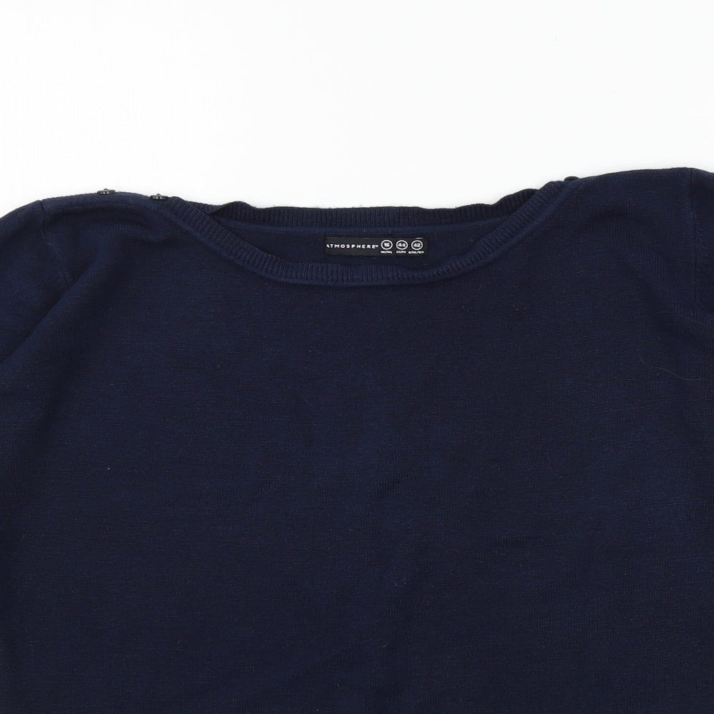 Womens UK Size 16 Atmosphere Blue Pullover Jumper