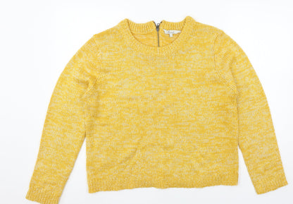 Peacocks Womens Yellow  Knit Pullover Jumper Size L