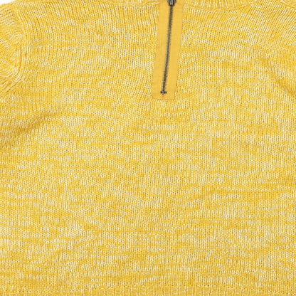 Peacocks Womens Yellow  Knit Pullover Jumper Size L