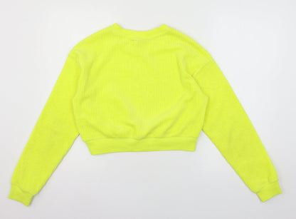 Womens UK Size S FOREVER 21 Yellow Pullover Sweatshirt