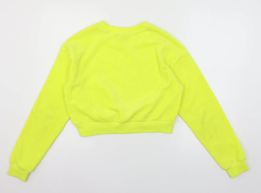 Womens UK Size S FOREVER 21 Yellow Pullover Sweatshirt