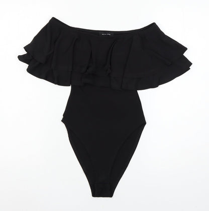 New Look Womens Black   Bodysuit One-Piece Size 6