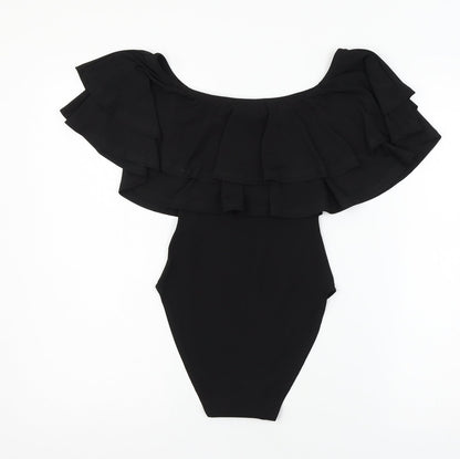 New Look Womens Black   Bodysuit One-Piece Size 6