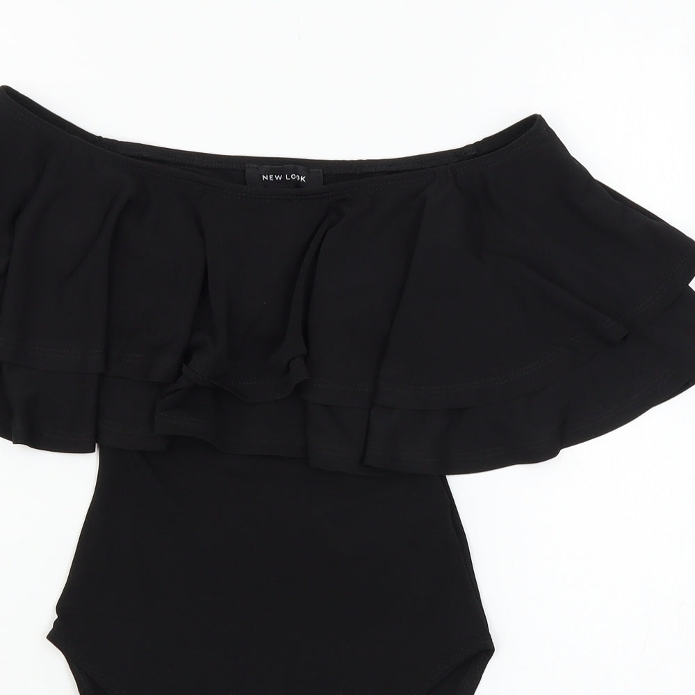 New Look Womens Black   Bodysuit One-Piece Size 6