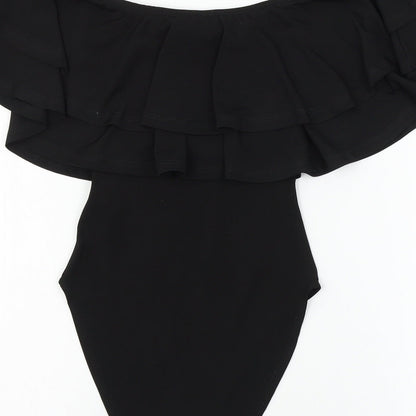 New Look Womens Black   Bodysuit One-Piece Size 6