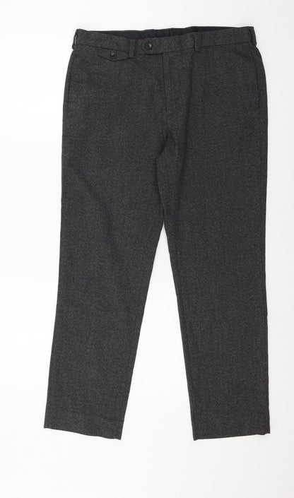 Burton Mens Grey   Trousers  Size 34 in L28 in