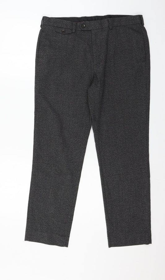 Burton Mens Grey   Trousers  Size 34 in L28 in