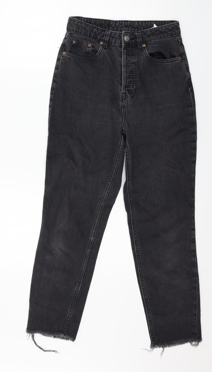 Womens UK Size 8 Divided Regular Fit Mom Grey Jeans