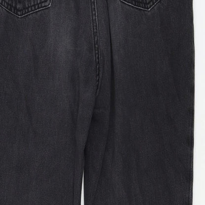 Womens UK Size 8 Divided Regular Fit Mom Grey Jeans