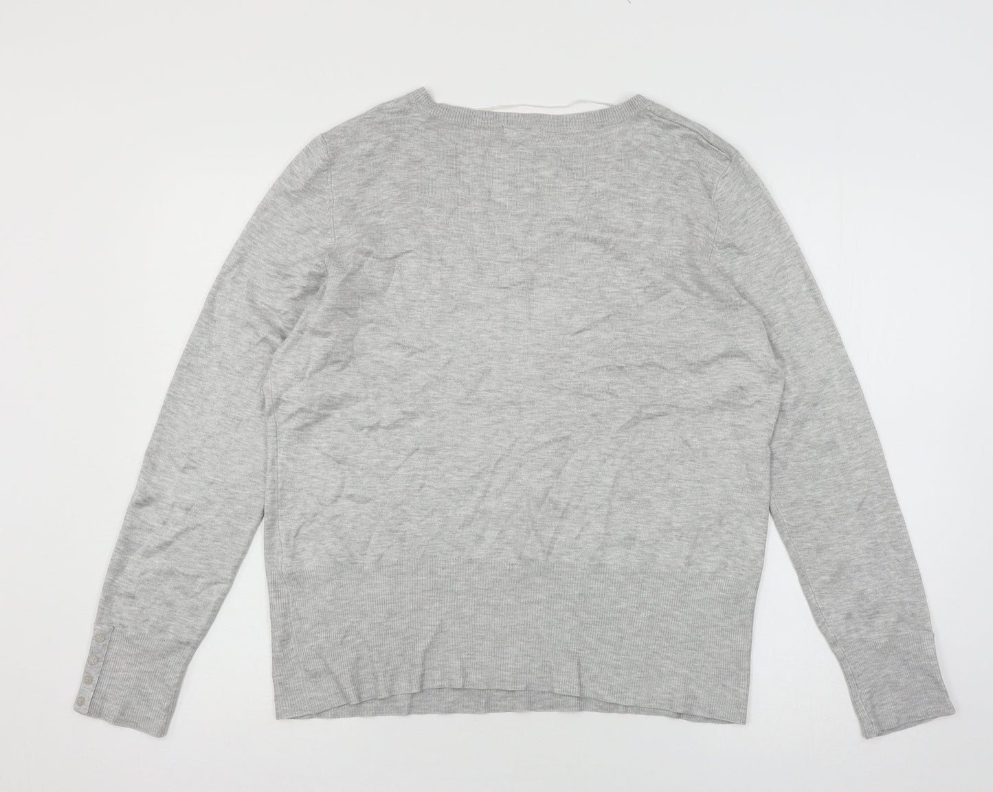 F&F Womens Grey  Knit Pullover Jumper Size 18