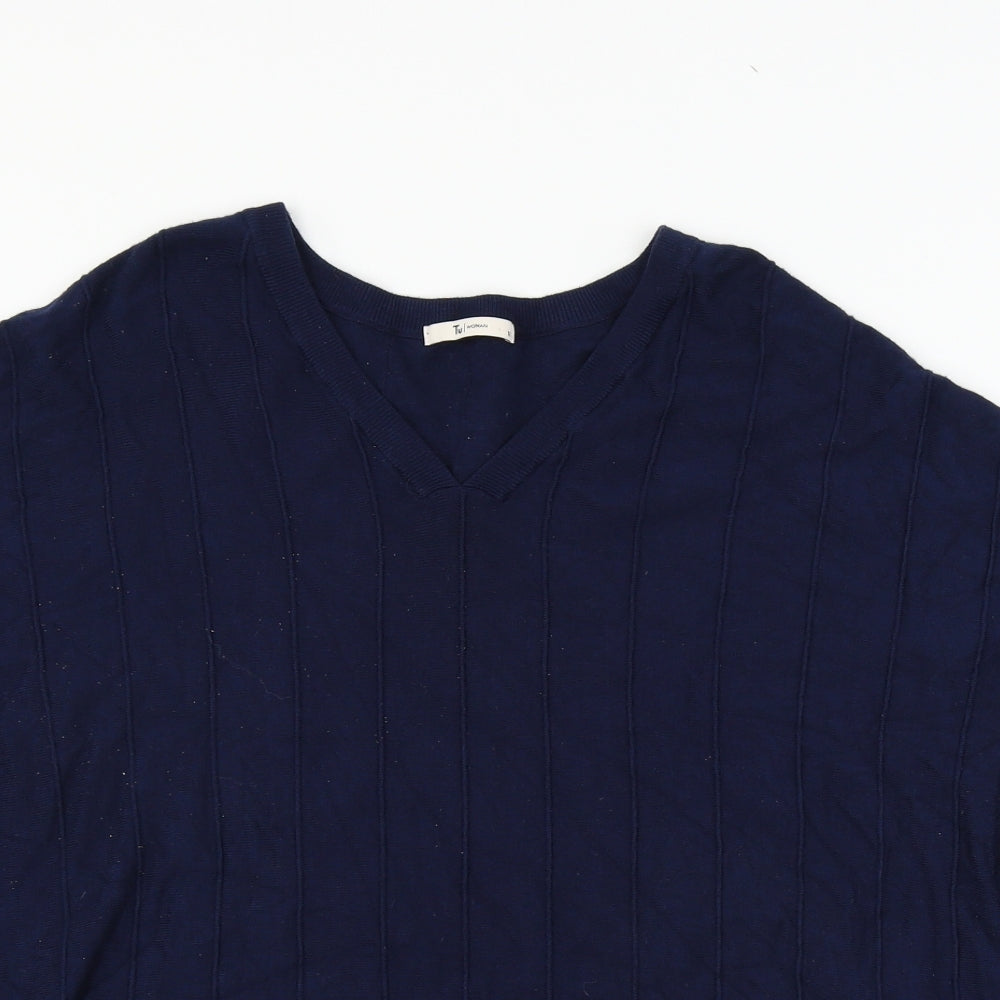TU Womens Black  Knit Pullover Jumper Size 12