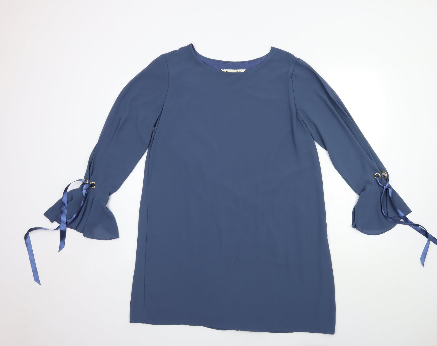Womens UK Size 10 Yumi Blue Basic Blouse