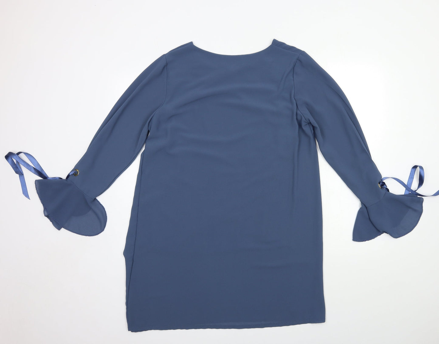 Womens UK Size 10 Yumi Blue Basic Blouse
