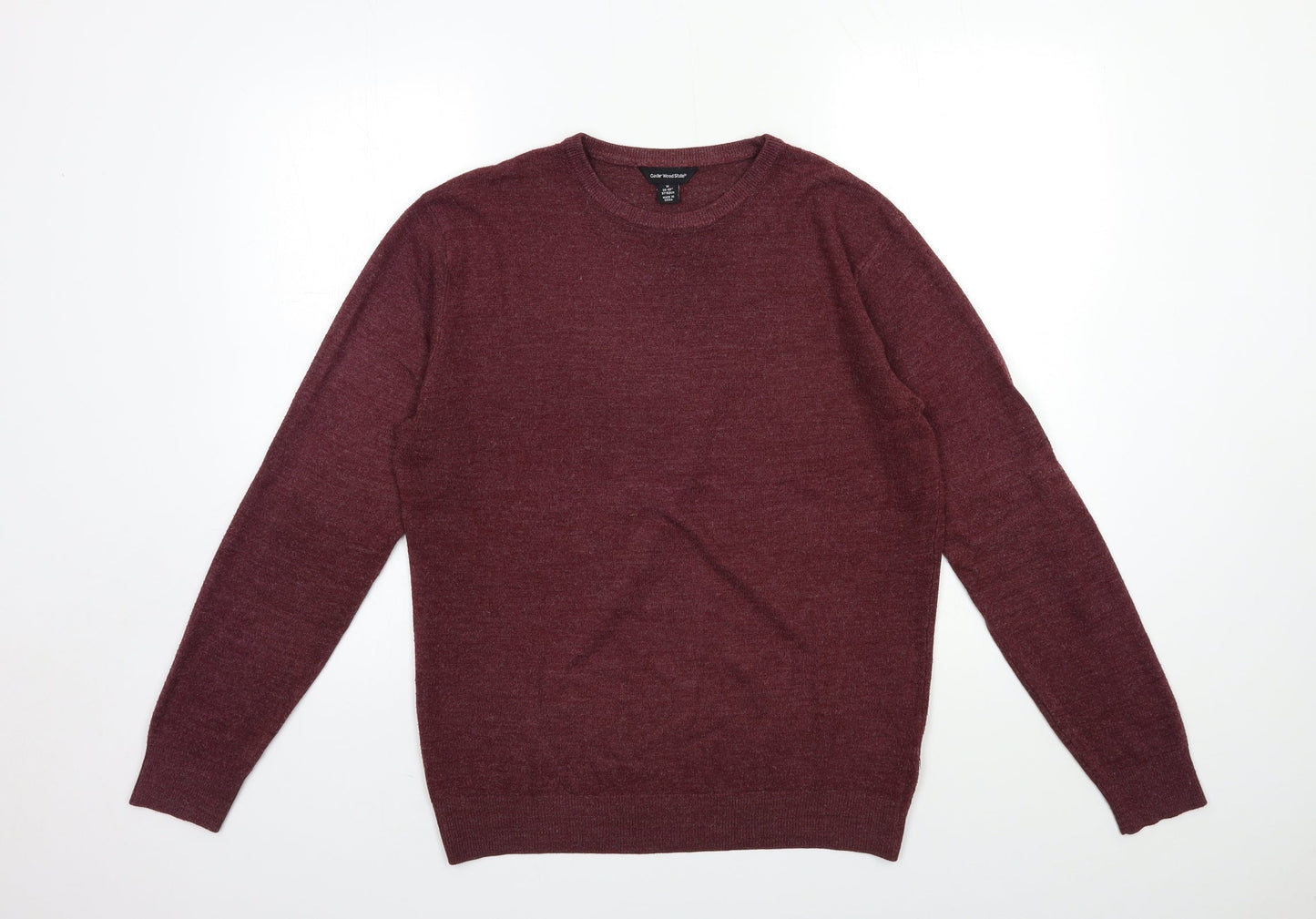 Cedar Wood State Mens Red  Knit Pullover Jumper Size M