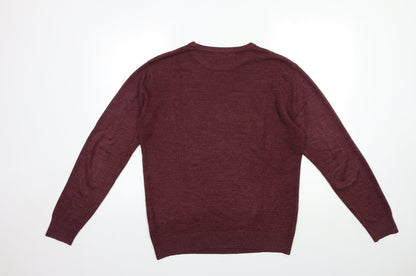 Cedar Wood State Mens Red  Knit Pullover Jumper Size M