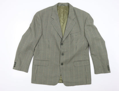 West Lake Mens Green Houndstooth  Jacket Blazer Size 44