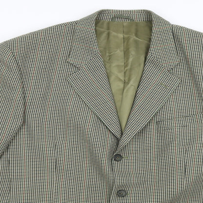 West Lake Mens Green Houndstooth  Jacket Blazer Size 44