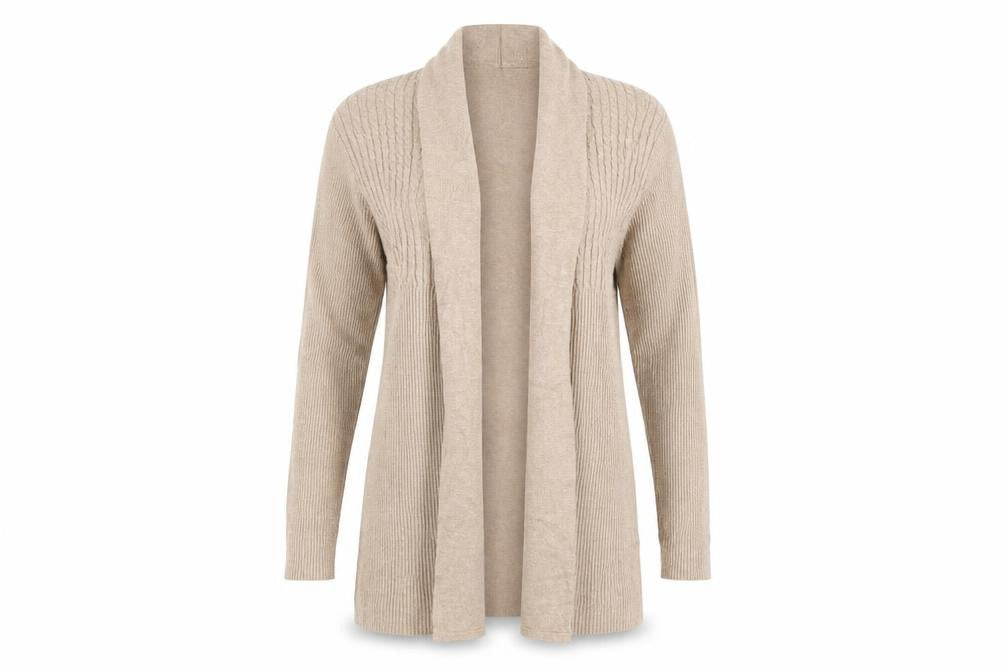Bonmarché Womens Beige Knit Cardigan Jumper Size M